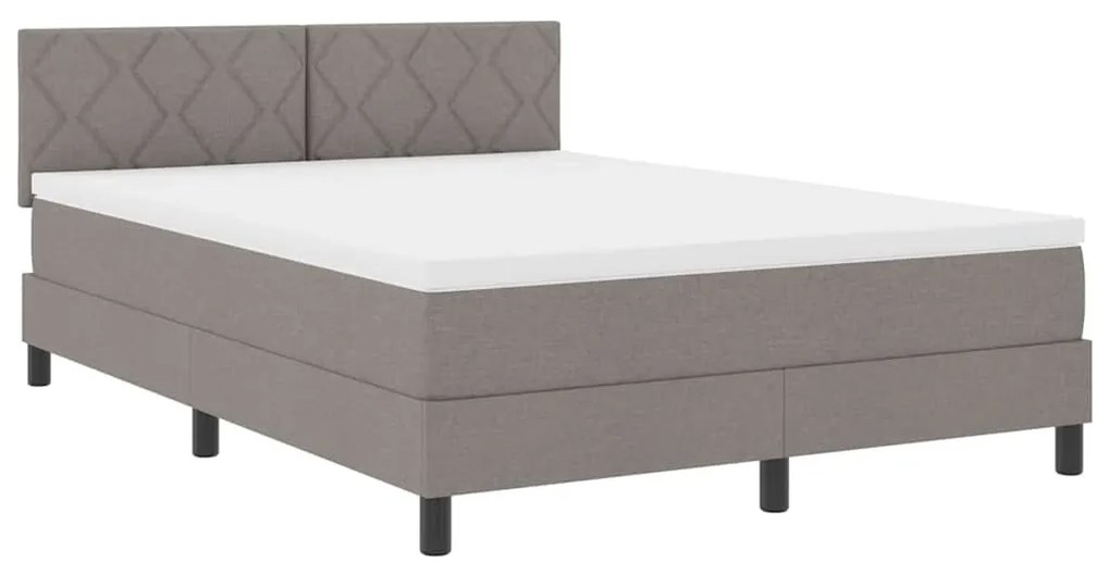 Boxspring ágy matraccal matracmal Tópszínű 140 x 190 cm szövet