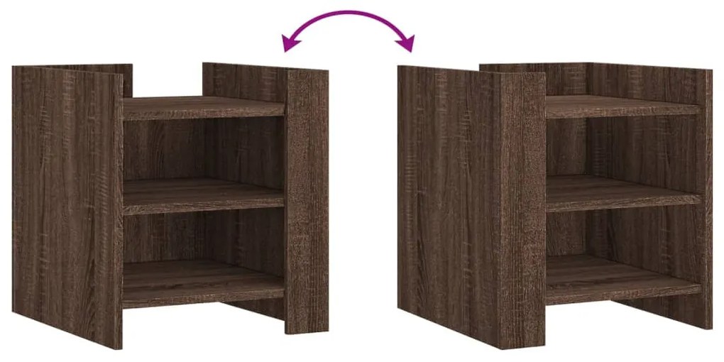 vidaXL barna tölgy színű szerelt fa éjjeliszekrény 45 x 50 x 50 cm