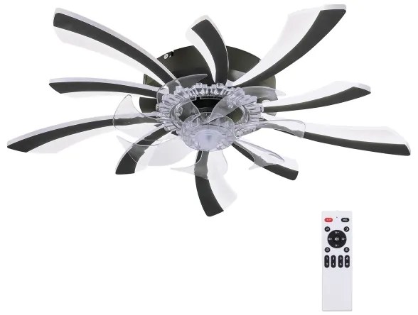 Brilagi-LED állítható lámpa ventilátorral LED/50W/230V 3000-6500K fekete+DO