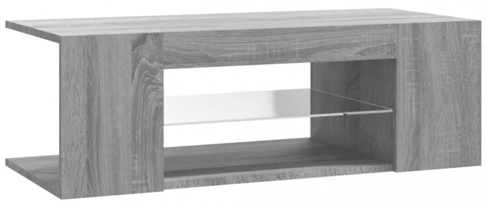 szürke sonoma színű LED-es TV-szekrény 90 x 39 x 30 cm