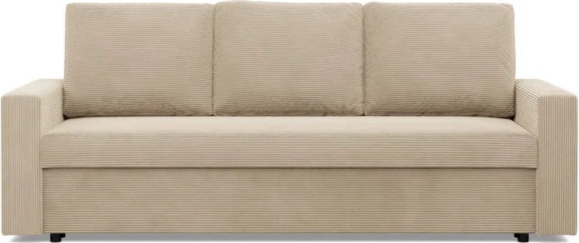 Zeus kanapéágy, kordbársony, hab töltet, egyenes kartámasz, bézs