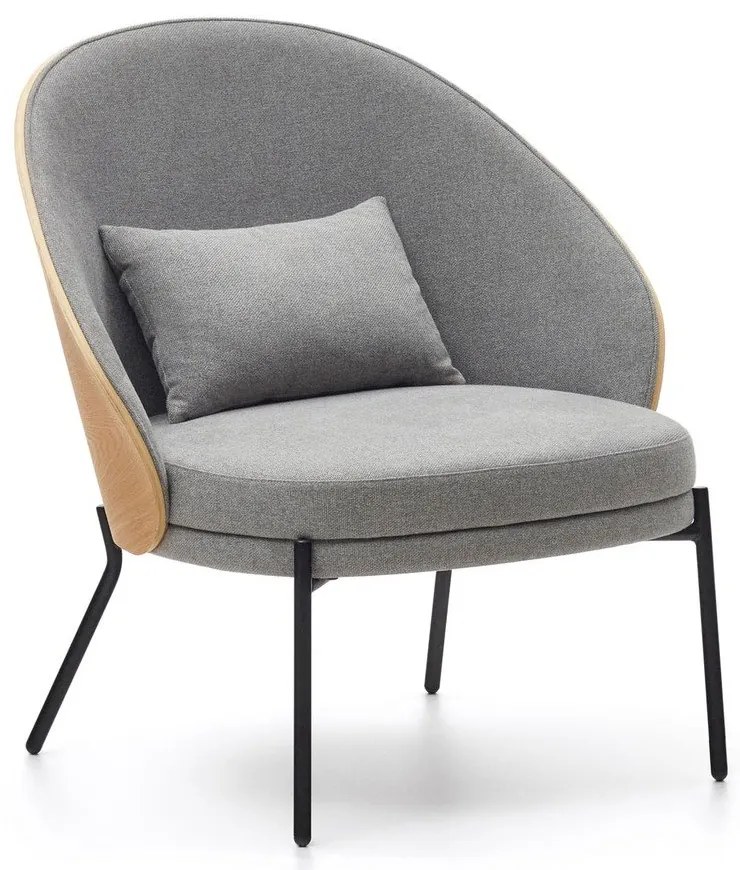 Szürke-natúr színű fotel Eamy – Kave Home