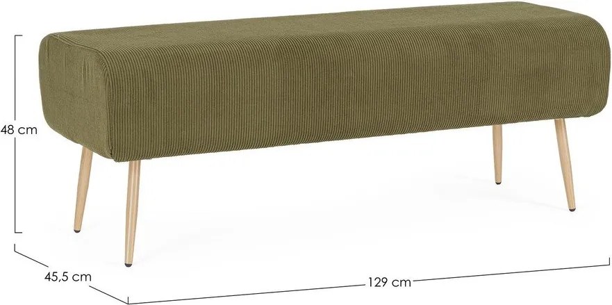 Zöld párnázott pad Olga – Bizzotto