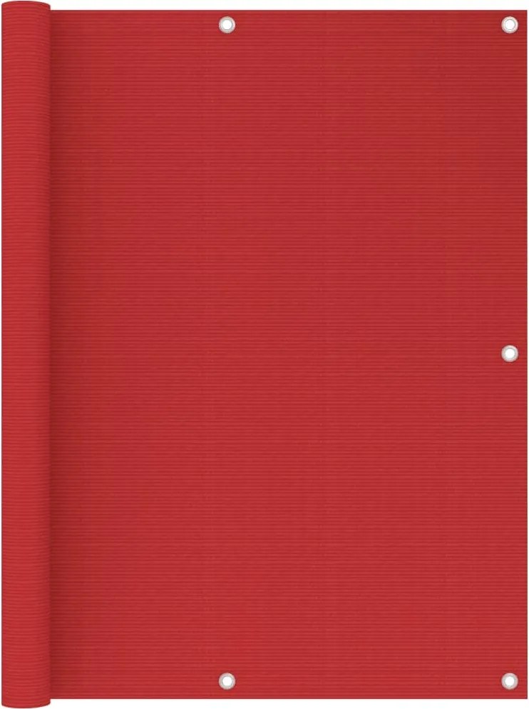 vidaXL piros HDPE erkélytakaró 120 x 300 cm