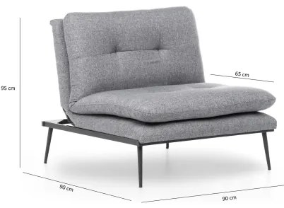 Kinyitható fotel SPEAKY, szürke