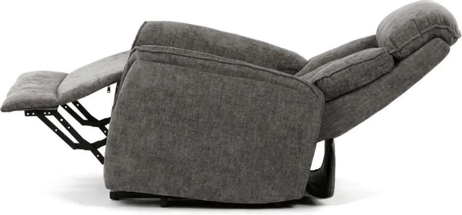 Szürke elektromos relaxfotel kábeles vezérléssel, szövet kárpitozással, TV-H9727 GREY2