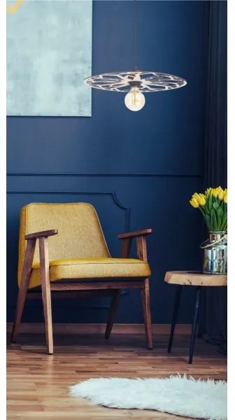 Csillár zsinóron FALCO 1xE27/60W/230V átm. 30 cm bézs