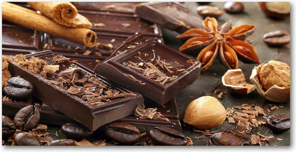 Fotó kép edzett üveg Csokoládé 140x70