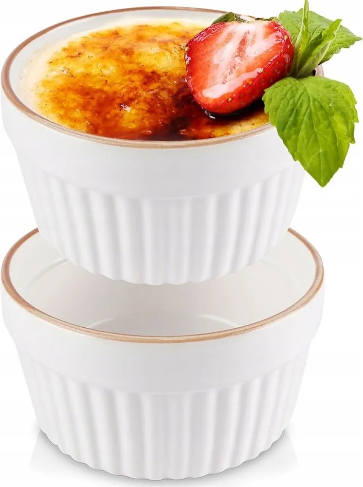 2x Sütőedény Hőálló Tál Porcelán Kokárda 170ml