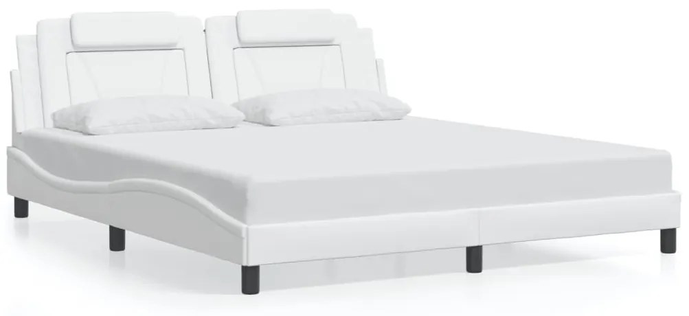 fehér ágykeret Viana LED-ekkel matrac nélkül 180 x 200 cm