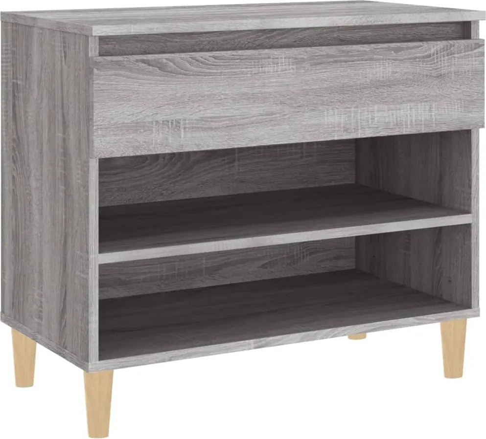 vidaXL szürke sonoma színű szerelt fa cipősszekrény 70x36x60 cm