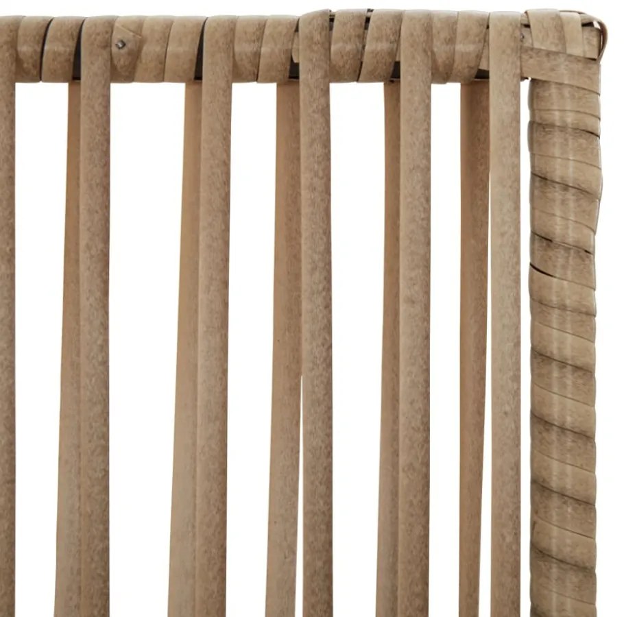 bézs 4 paneles polyrattan térelválasztó