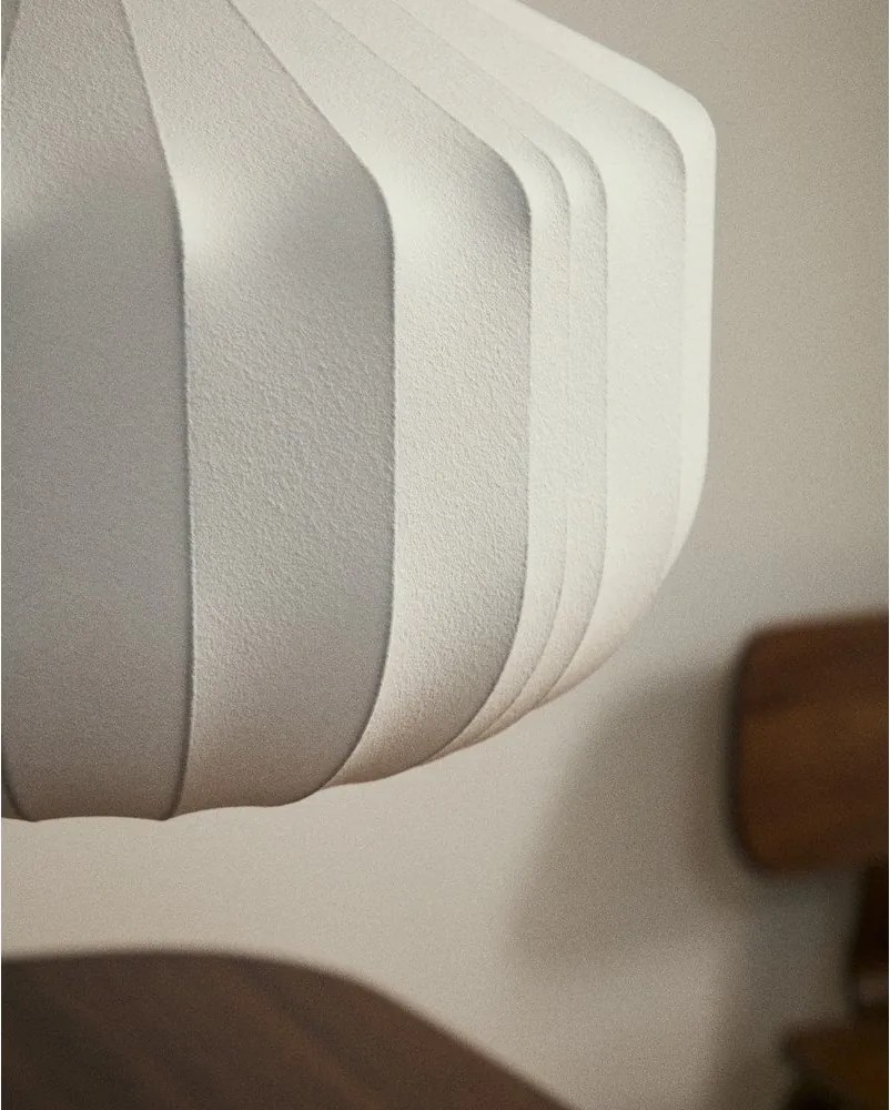 Fehér mennyezeti lámpa textil búrával ø 51 cm Somar – Kave Home