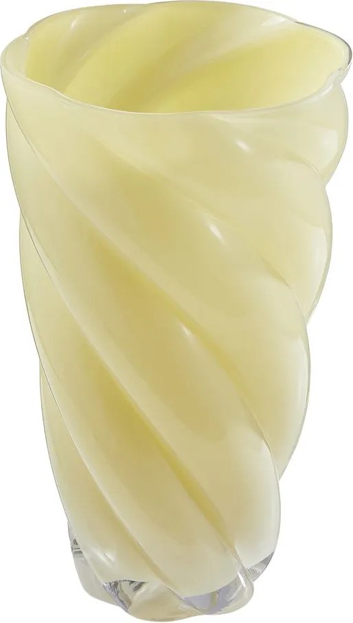 SWIRL üveg váza 30 cm, butteryellow