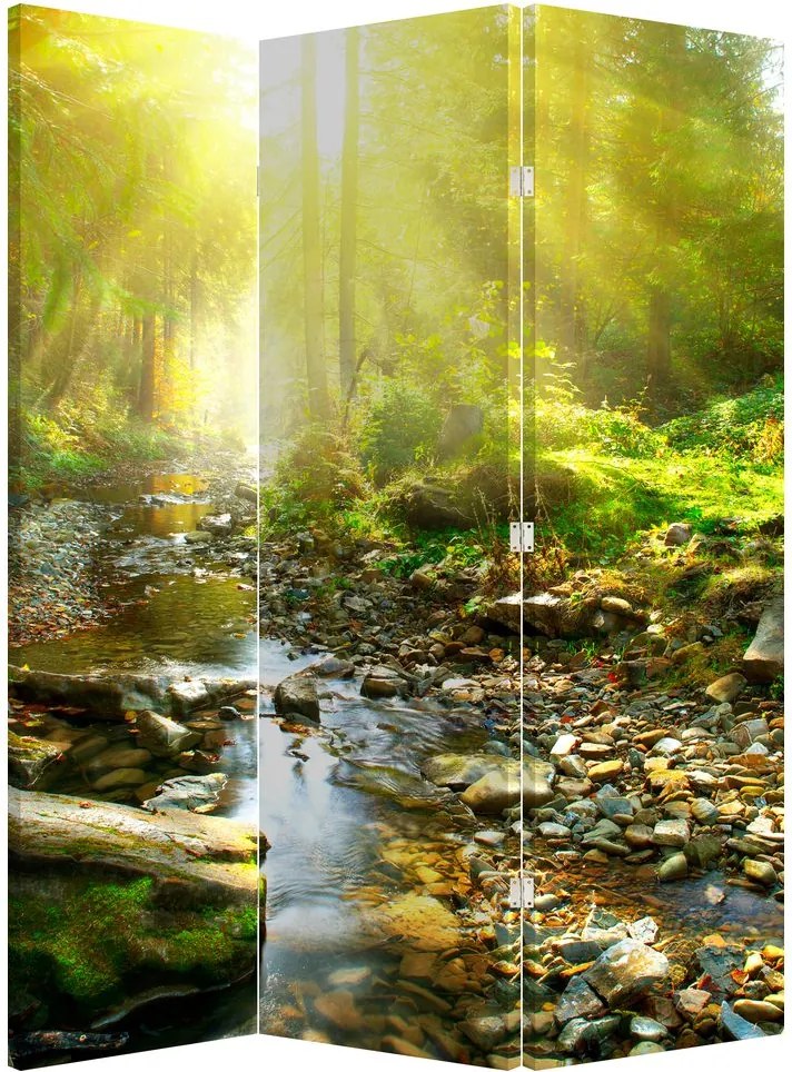 Paraván - Folyó a zöld erdőben (126x170 cm)