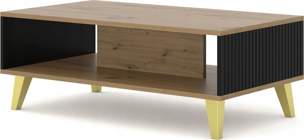 Dohányzóasztal Ravenna B 90x60 cm artisan/fekete