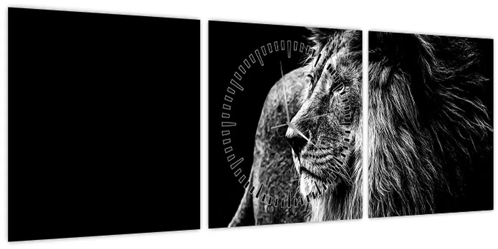 Kép - Oroszlán (órával) (90x30 cm)