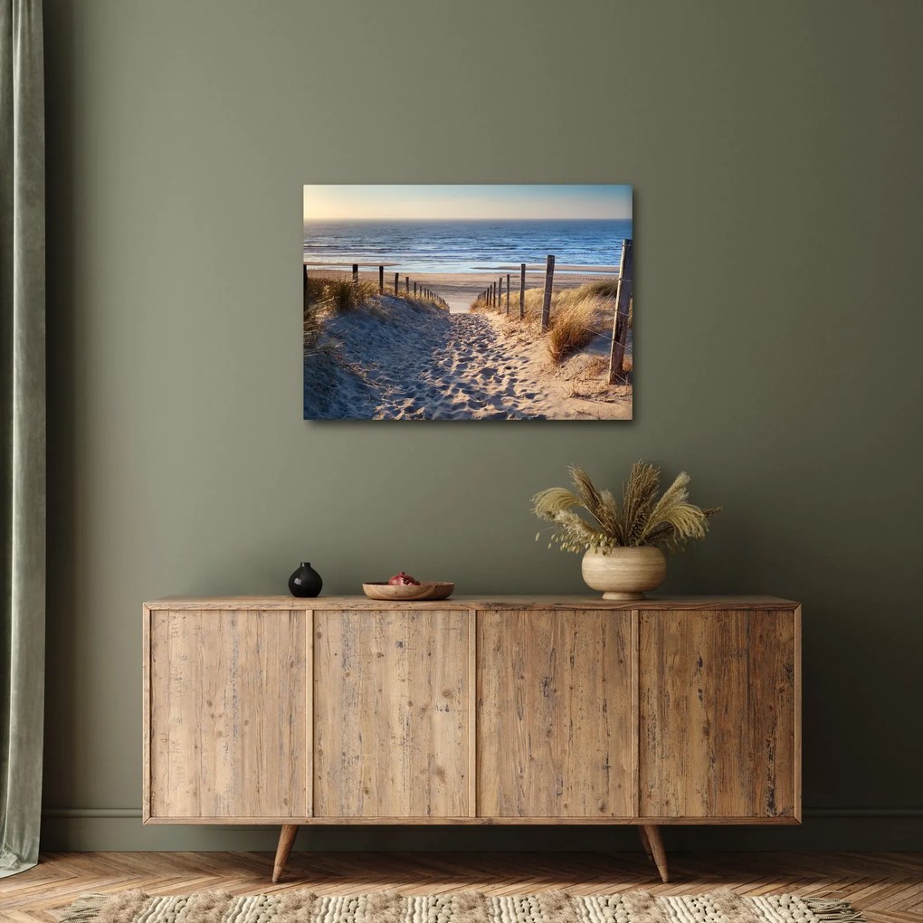 Kép - Út az északi-tengeri strandra, Hollandia (70x50 cm)
