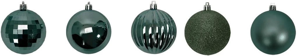 Tutumi, karácsonyi díszek 34 db SYSD1688-027, zöld, CHR-05011