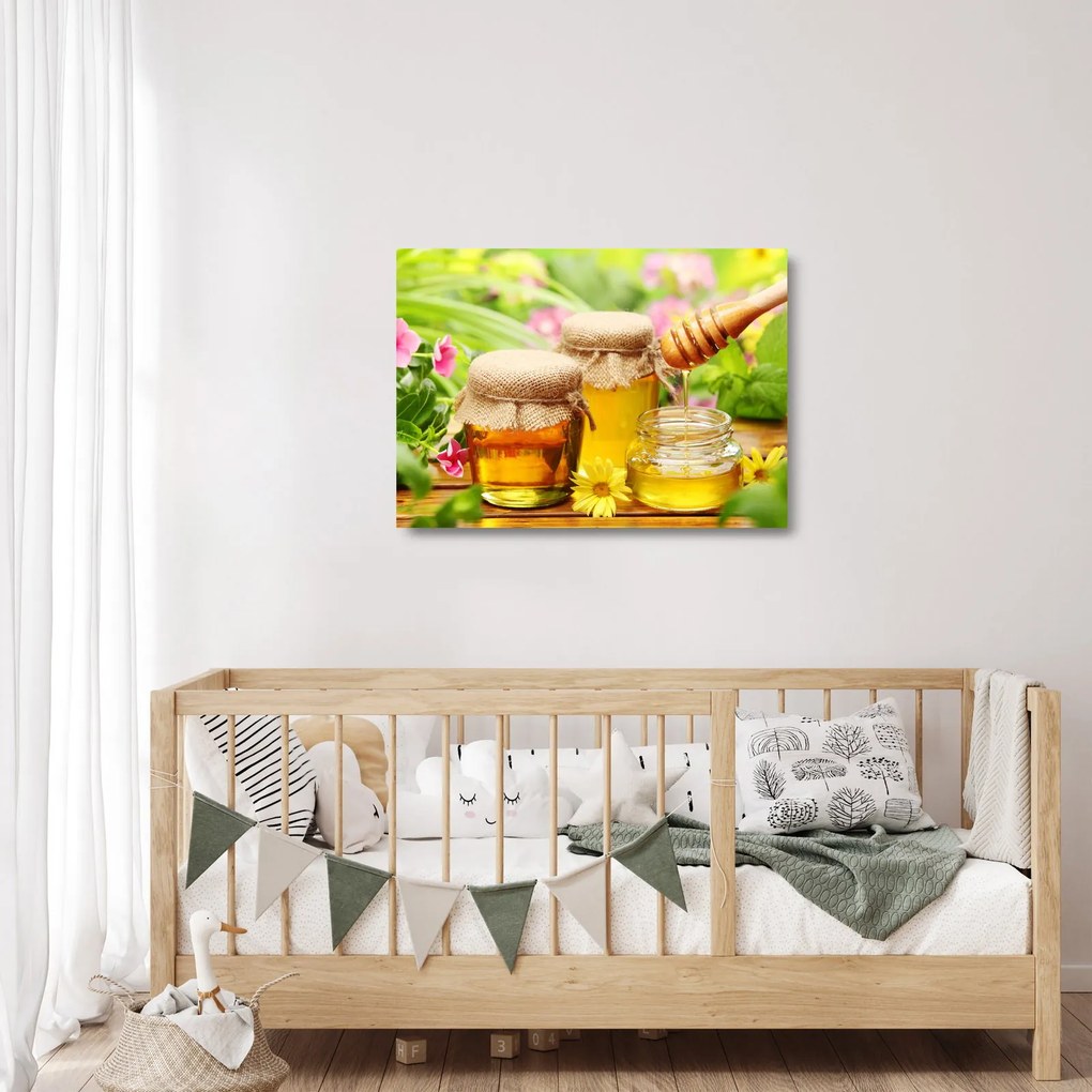 A méz képe (üvegen) (70x50 cm)