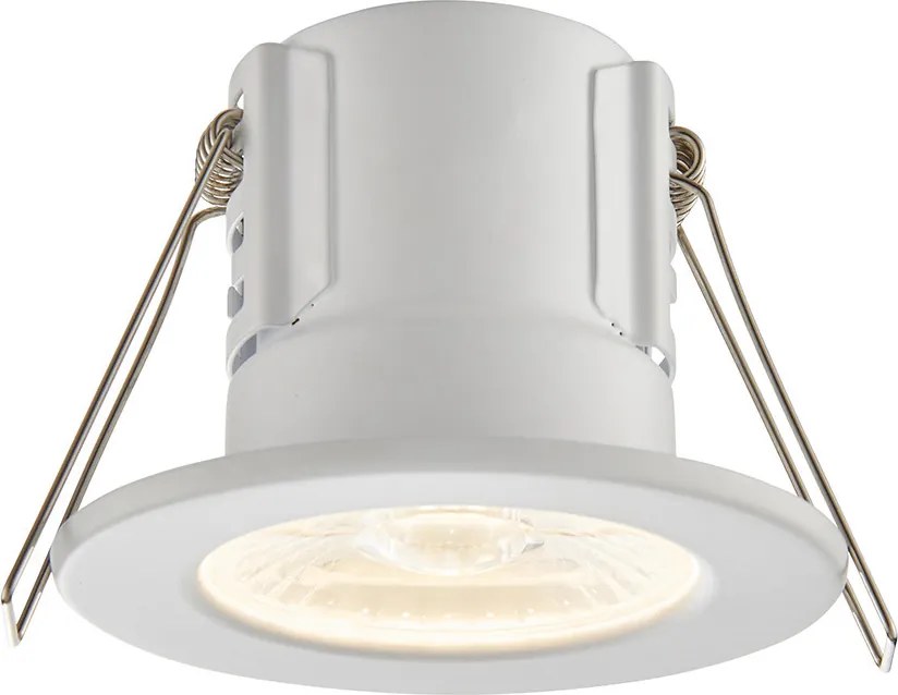 ENDON 73785 SHIELDECO Fürdőszobai Beépíthető Lámpa Matt Fehér, Átlátszó LED IP20