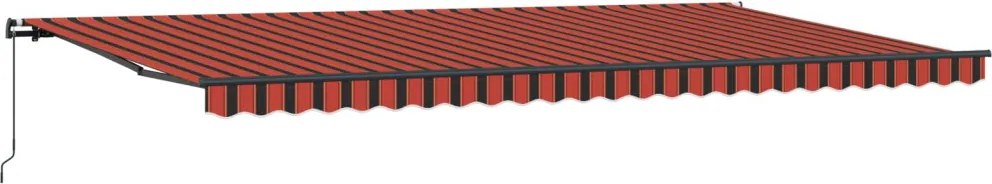Behúzható napellenző narancssárga és barna 600 × 300 cm