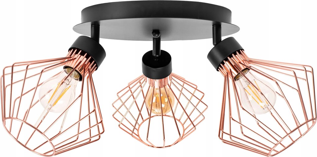 Hármas Függeszték Lámpa Plafon Fém Rose Gold APP536