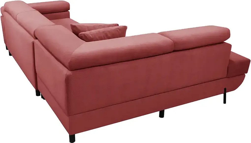 Sarokkanapé alvási funkcióval, hullámos rugókkal, SAMSON, bal oldali Cappuccino