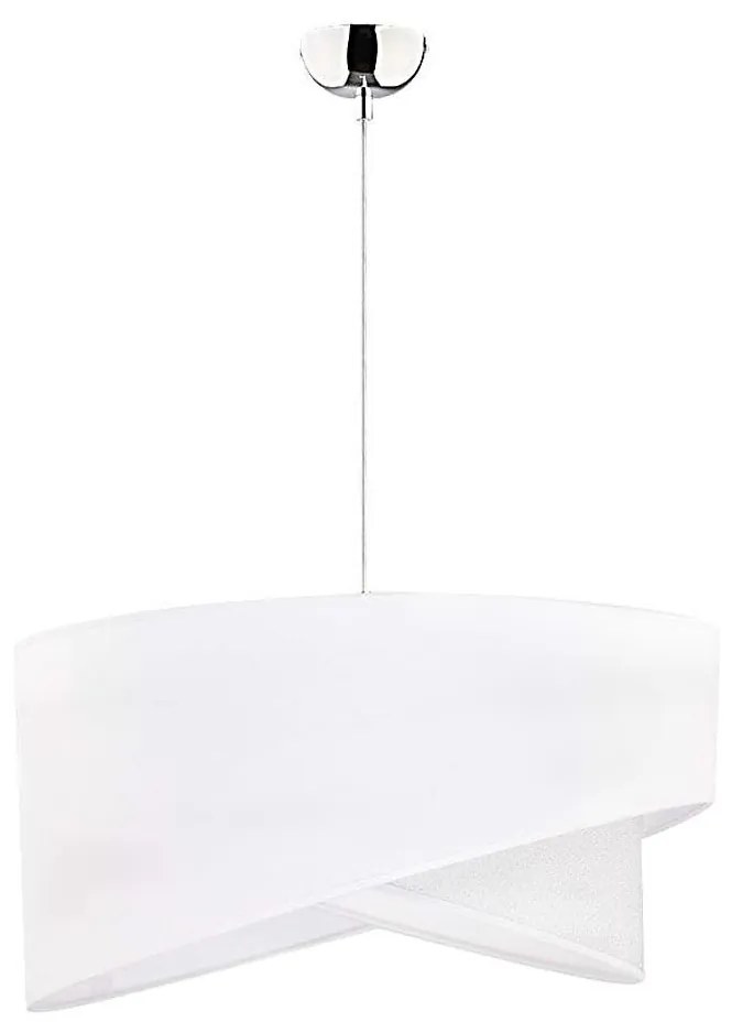 Duolla - Csillár zsinóron CELLO 1xE27/40W/230V átm. 45 cm fehér/ezüst