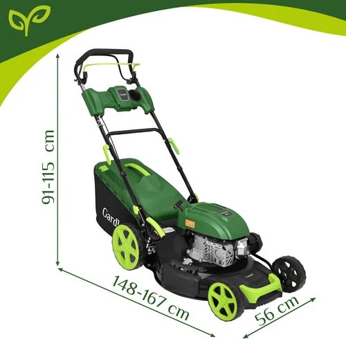 Benzinmotoros fűnyíró GARDLOV DriveXPro 196 cm³ - 51 cm kinyúlás, 60 literes kosár