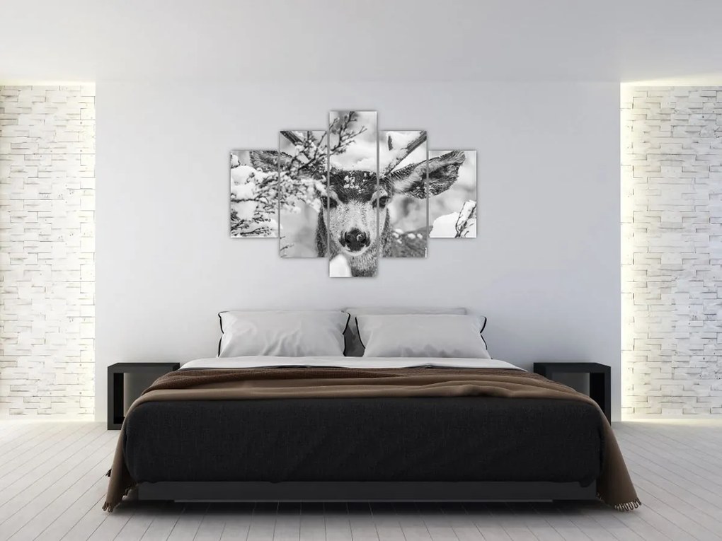 Kép - Szarvasok télen (150x105 cm)