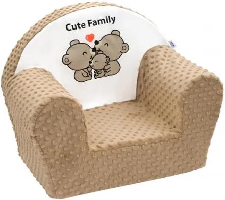 Gyerekfotel New Baby Minky Cute Family - Cappuccino