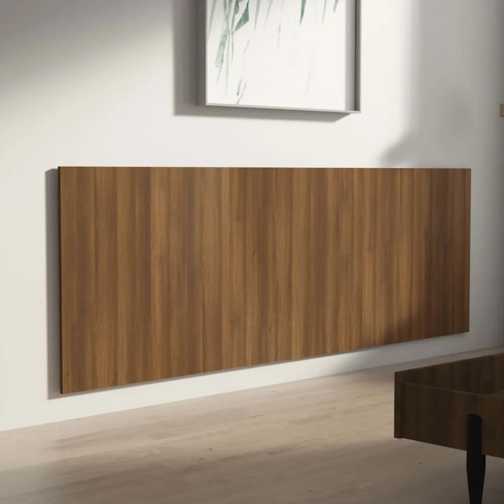 füstös barna tölgyszínű szerelt fali fejtámla 240 x 1,5 x 80 cm