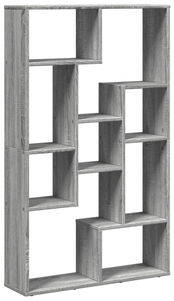 szürke sonoma színű szerelt fa könyvespolc 72 x 20 x 120 cm