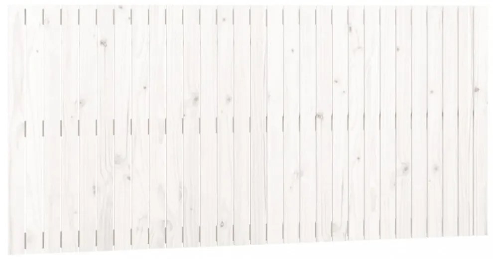 fehér tömör fenyőfa fali fejtámla 185x3x90 cm