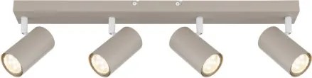 Globo 57911-4SA Mennyezeti lámpa, fém homokszínű, fehér, forgatható/dönthető, HxSzxM: 560x60x120mm, 4x GU10 35W 230V izzók nélkül