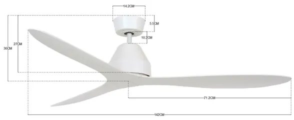 Lucci air 213040 - Mennyezeti ventilátor WHITEHAVEN fehér + távirányító