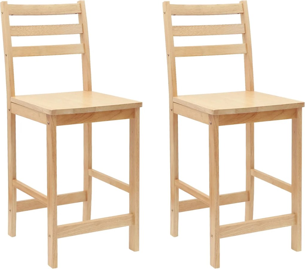 vidaXL Étkező Székek 2 pcs Természetes 40 x 47,5 x 99,5 cm