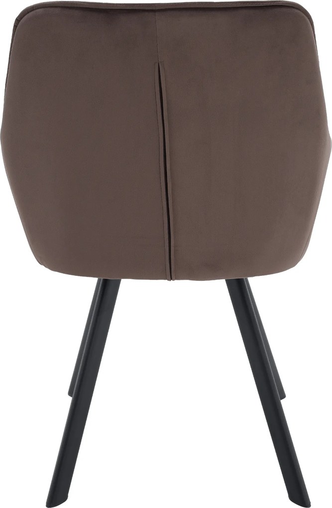 Design fotel, szürkésbarna Velvet/fekete, PETIN