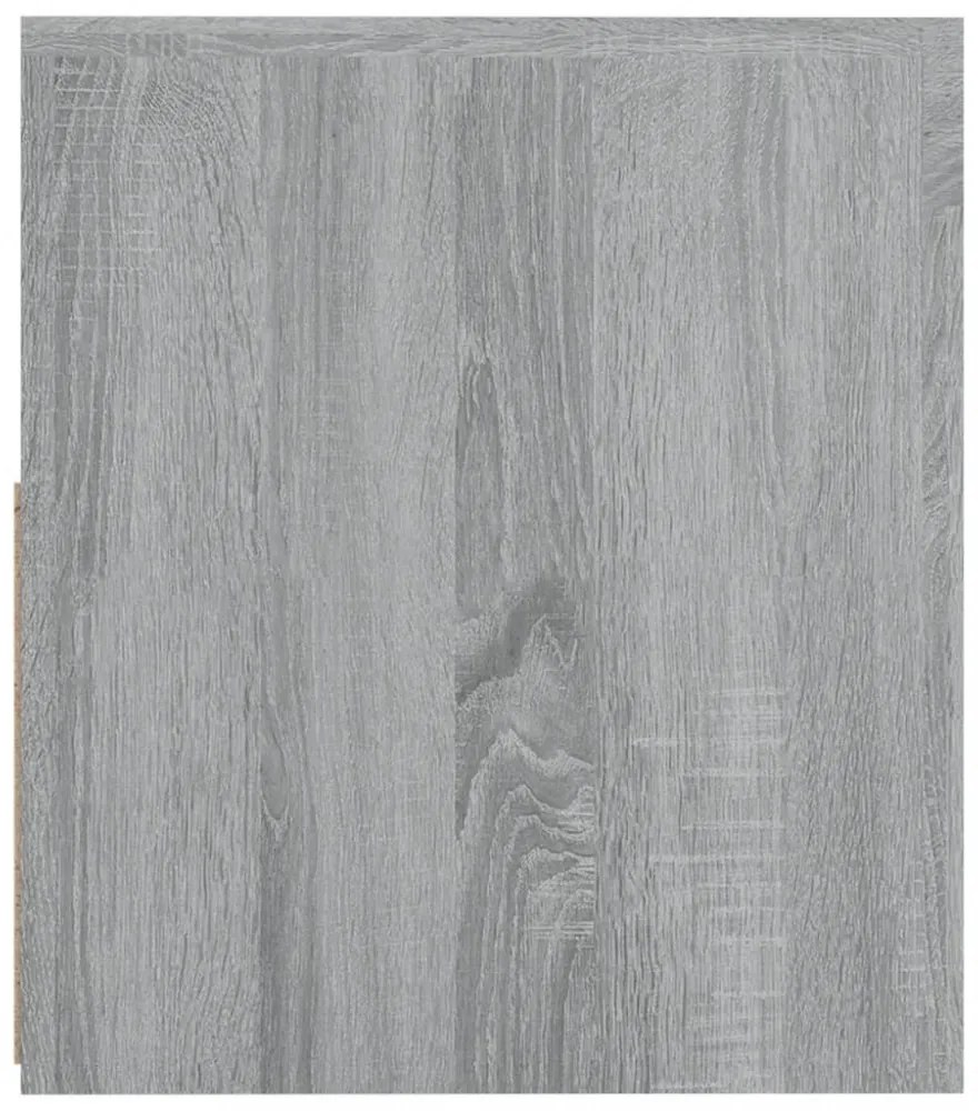 2 db szürke sonoma színű éjjeliszekrény LED-ekkel 60x35x40 cm
