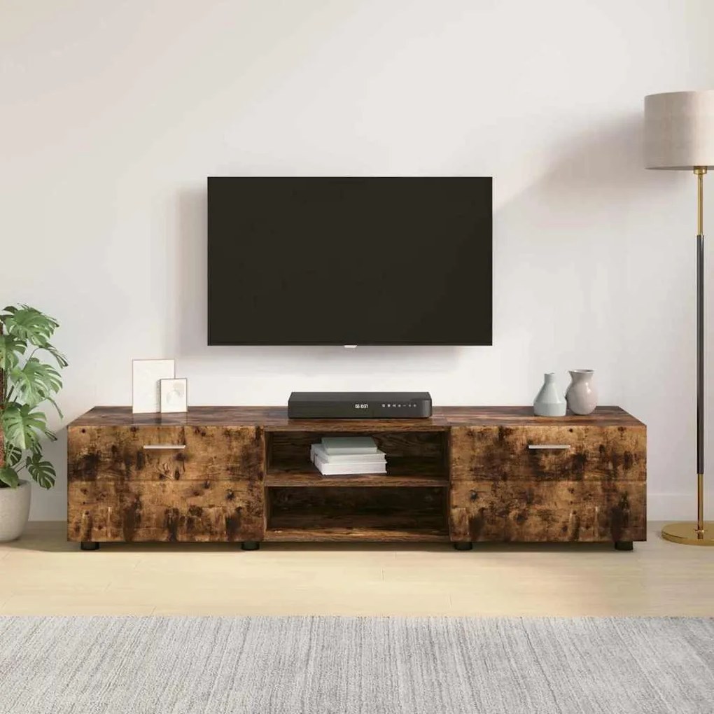 TV szekrény fiókkal Füstölt tölgy 150 x 39 x 30 cm Faanyag