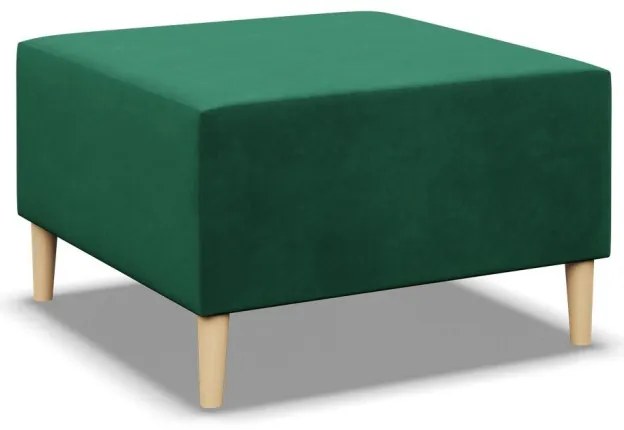 Etna puff, bársony, 70x70, zöld