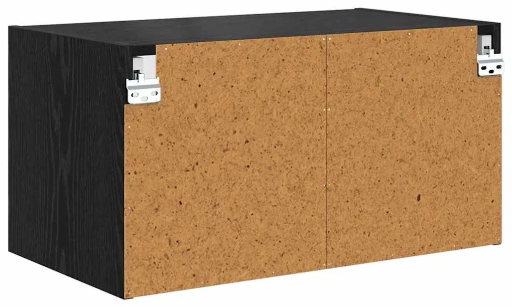 Fali Szekrények 2 pcs Fekete tölgy 68 x 37 x 35 cm Faanyag