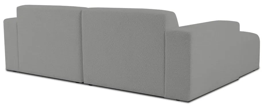 Szürke buklé sarokkanapé (bal oldali) Roxy – Scandic