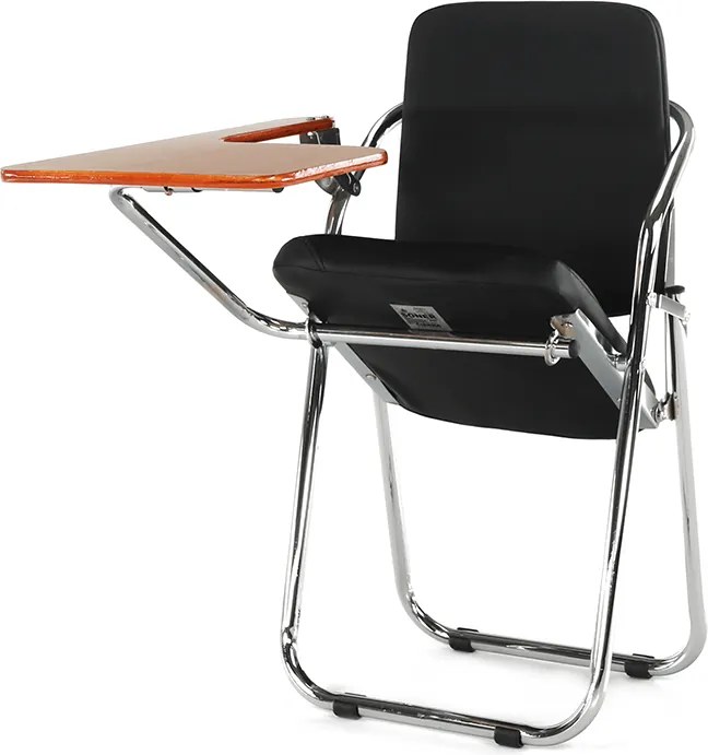 Írólapos szék, fekete/natúr, SONER