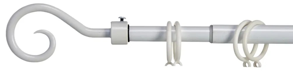 VALANCE LOOP fehér fémkarnis 120-210 cm