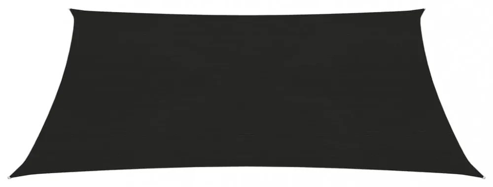 fekete HDPE napvitorla 160 g/m² 2 x 3,5 m