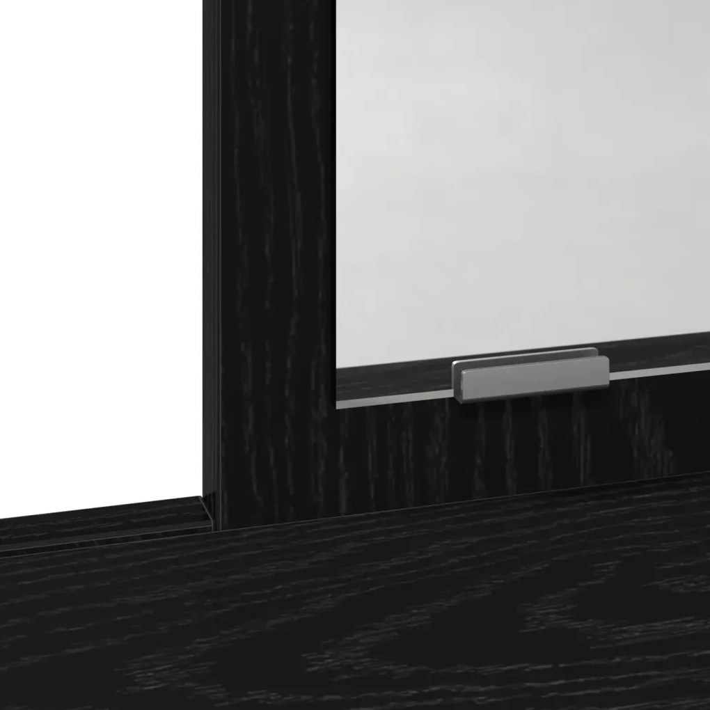 Fésülködőasztal Fiókokkal, Fekete Tölgy, 100x41x140 cm