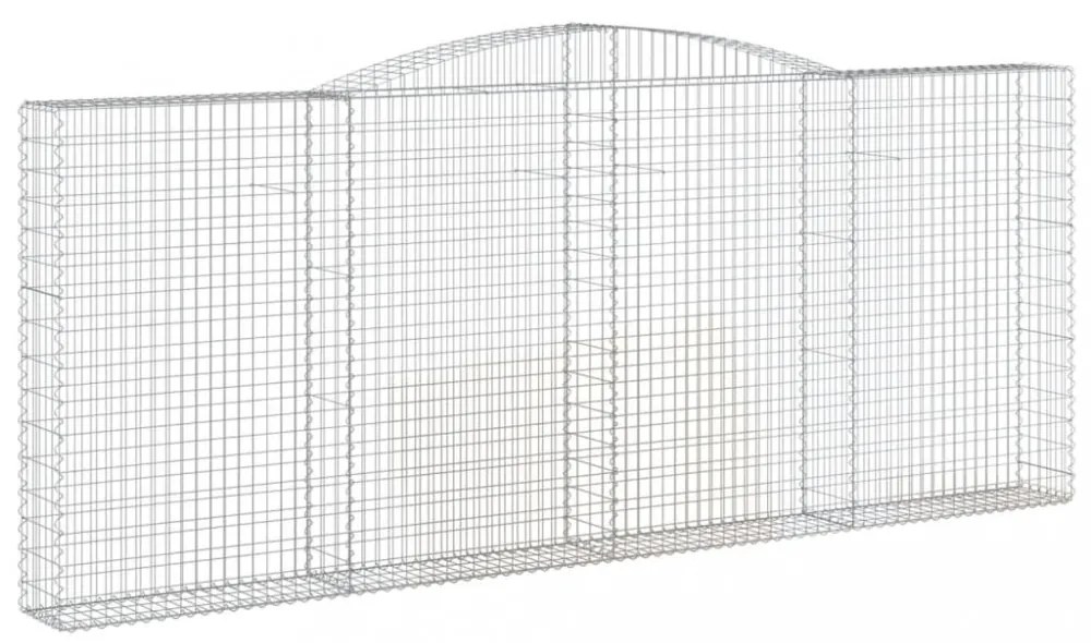 3 db íves horganyzott vas gabion kosár 400x30x160/180 cm
