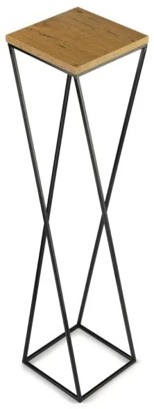 LOFT virágtartó állvány 100x24 cm fekete/barna